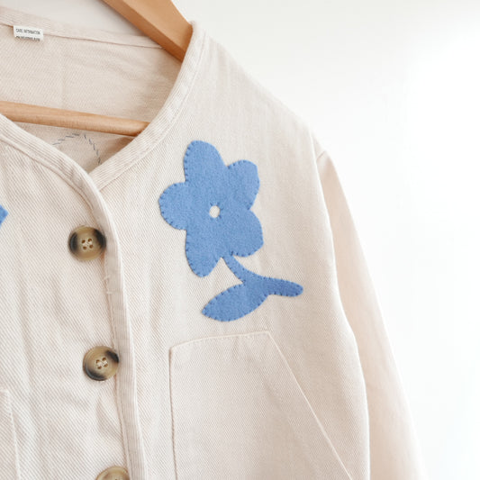 Gala Applique Jacket - Forget Me Not