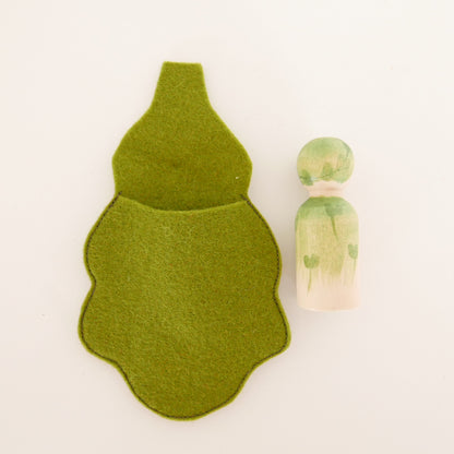 Flower Fairy in a Felt Bed