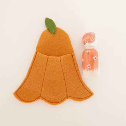 Flower Fairy in a Felt Bed