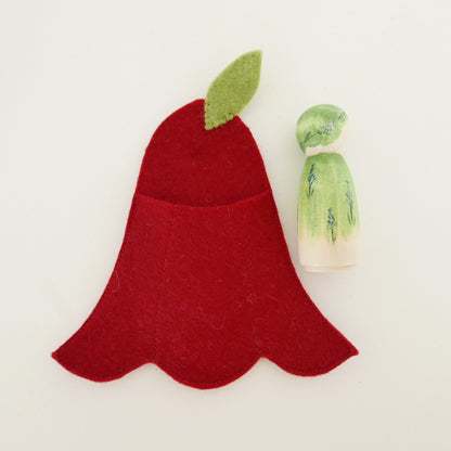 Flower Fairy in a Felt Bed
