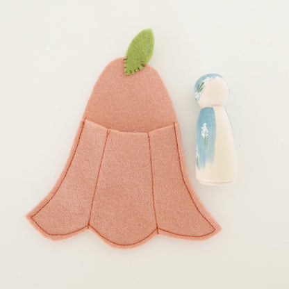 Flower Fairy in a Felt Bed