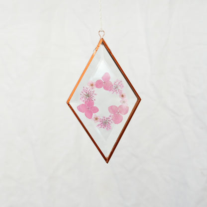 Pressed Flower Suncatcher - Queen Anne's Lace