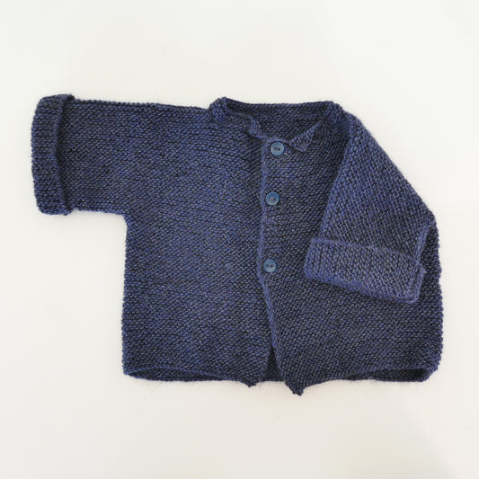 Knitted Cardigan in Indigo