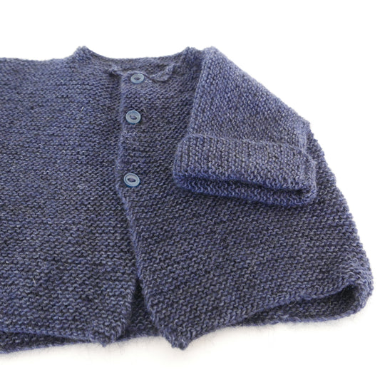 Knitted Cardigan in Indigo