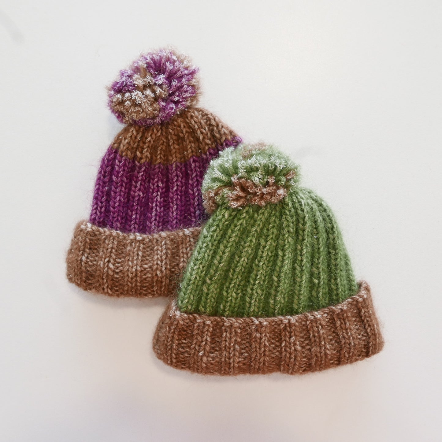 Alpaca Beanie with Pom Poms