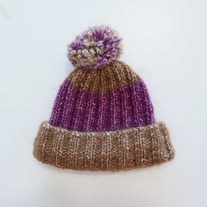 Alpaca Beanie with Pom Poms