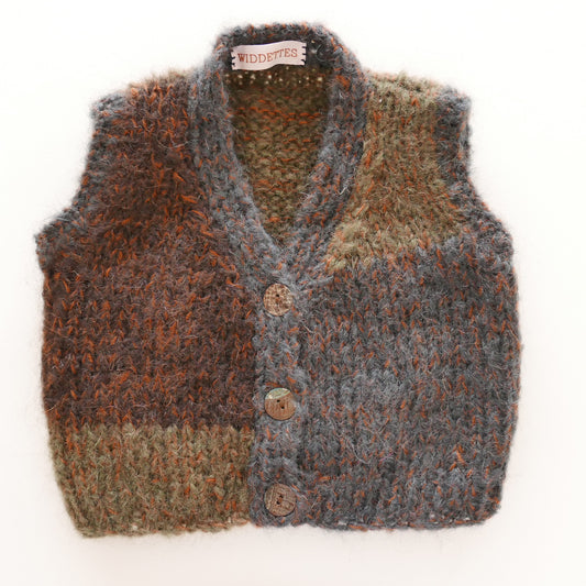Hand knitted vest - Brownies