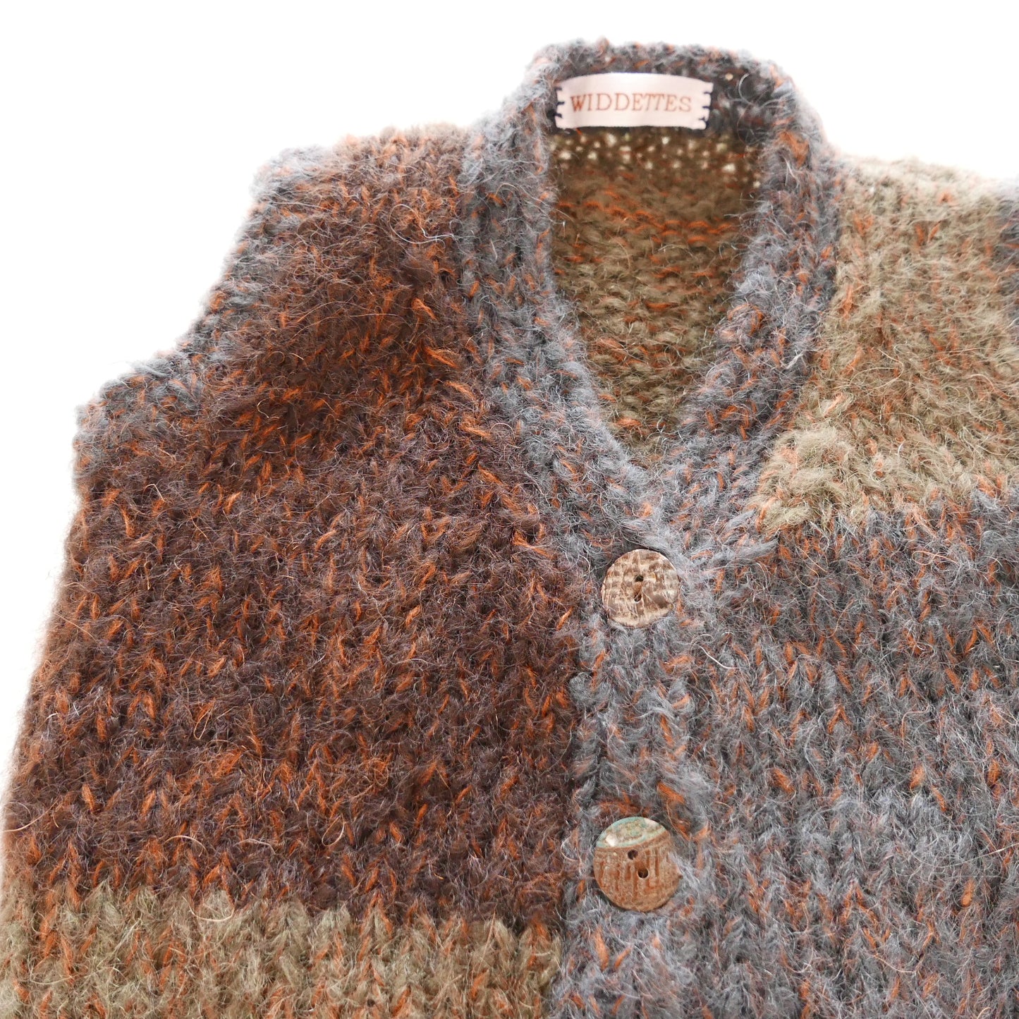 Hand knitted vest - Brownies