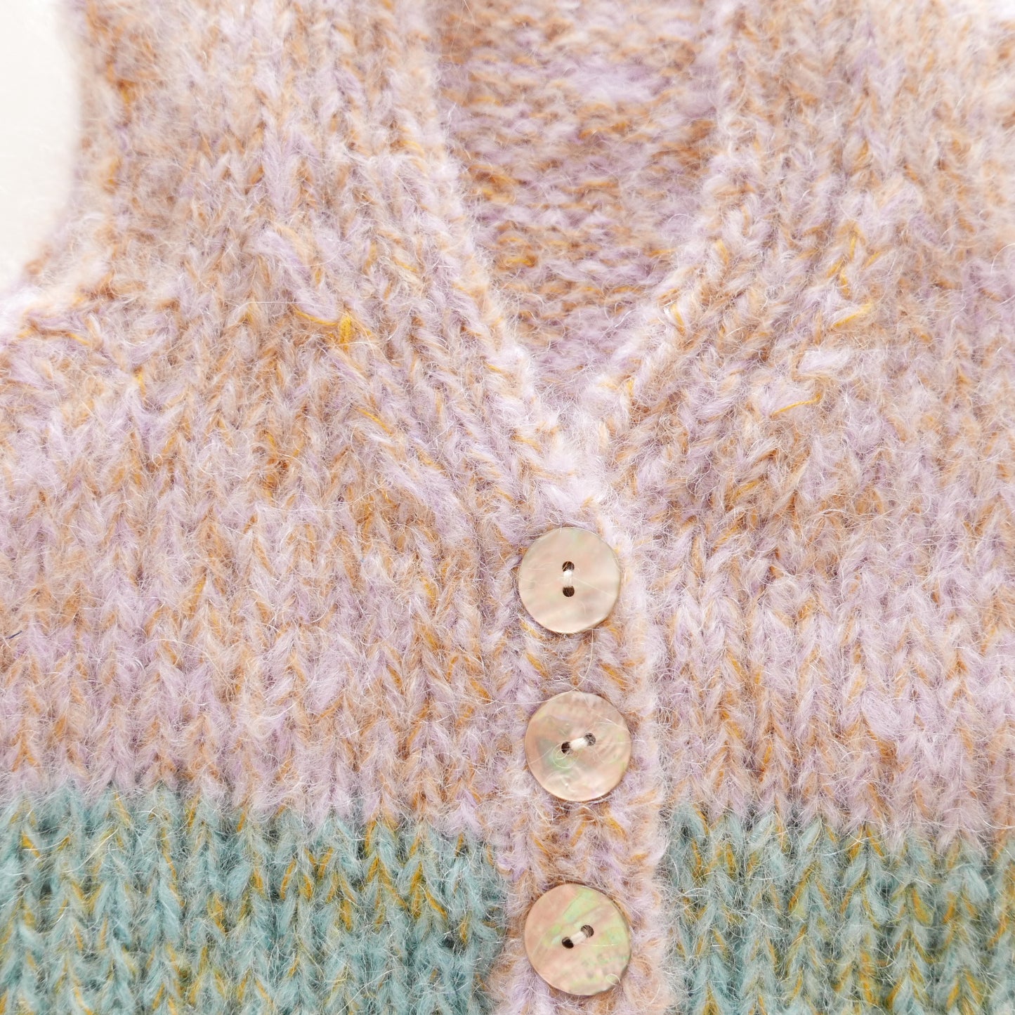 Hand knitted vest - Sorbet