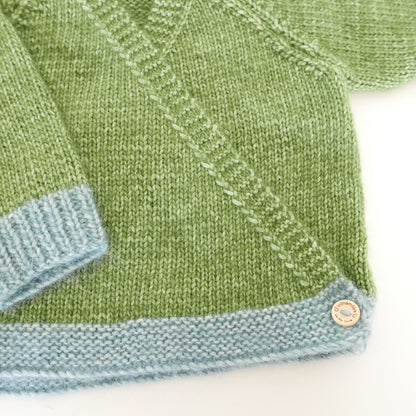 Cross Over Cardigan in Pumpkin Seed + Ocean