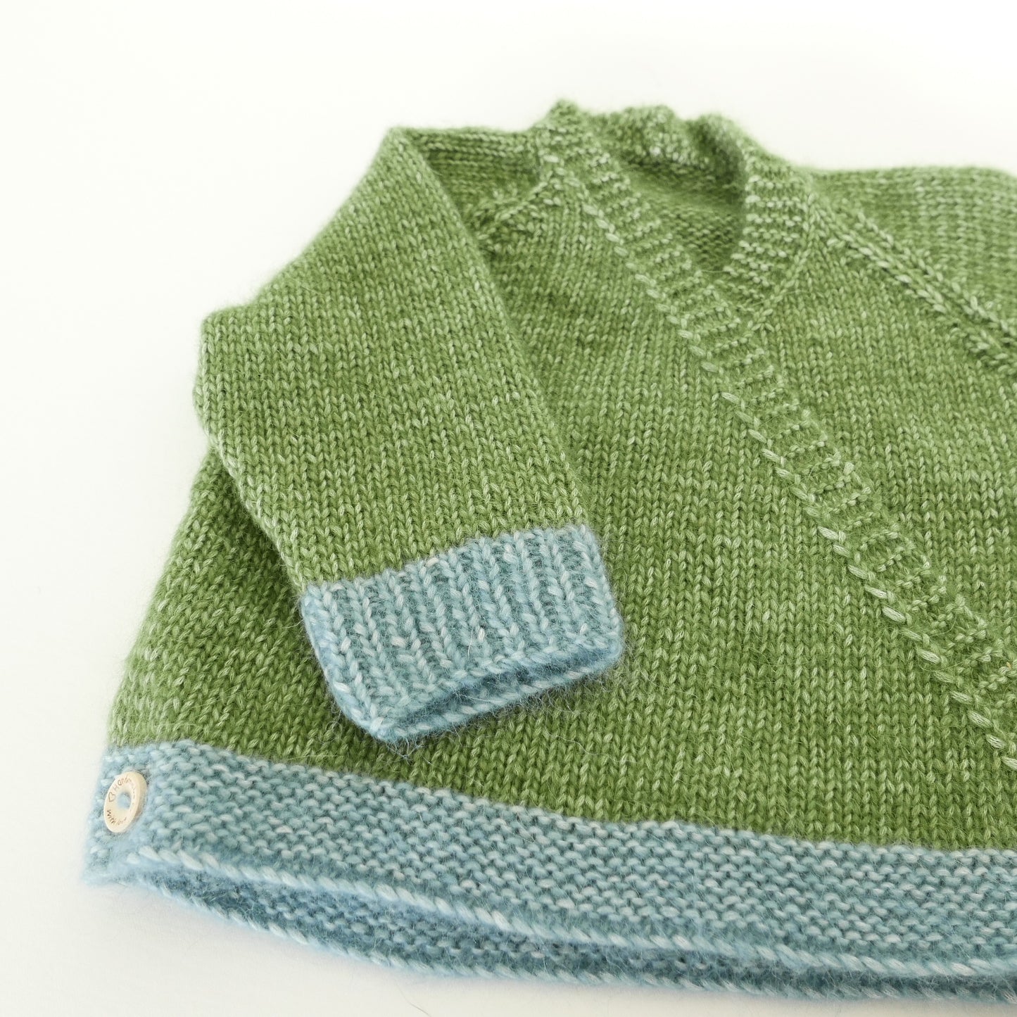Cross Over Cardigan in Pumpkin Seed + Ocean