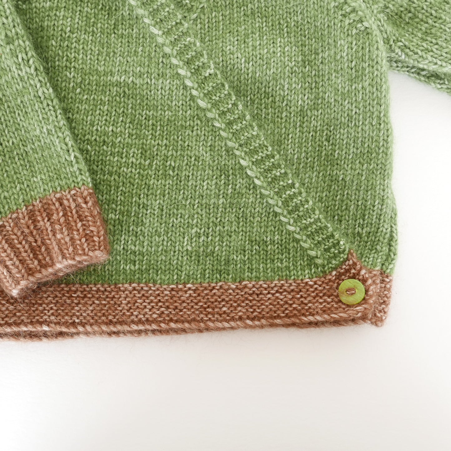 Cross Over Cardigan in Pumpkin Seed + Cocoa