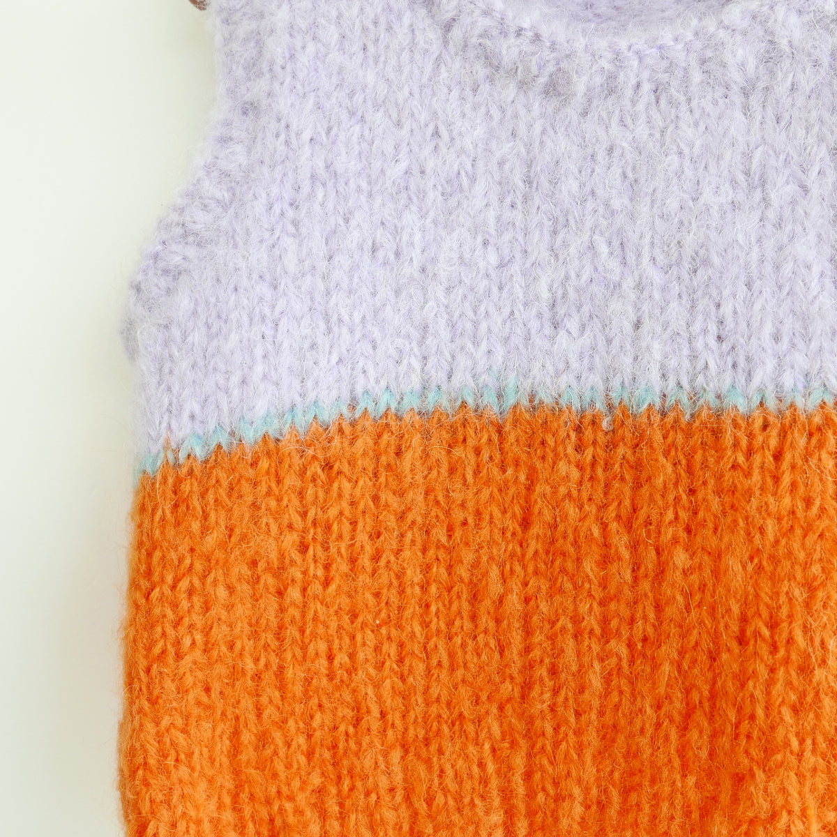 Hand knitted vest - Sunset