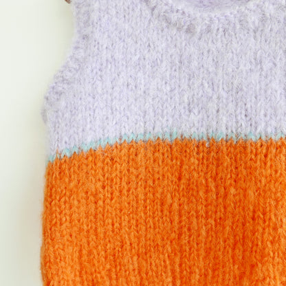 Hand knitted vest - Sunset