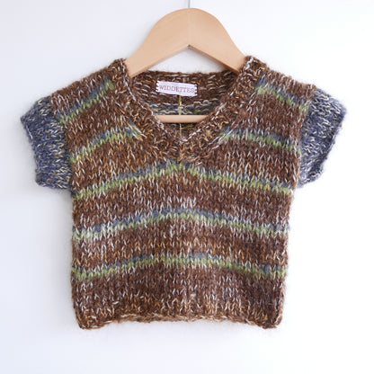 Hand knitted vest - Forest