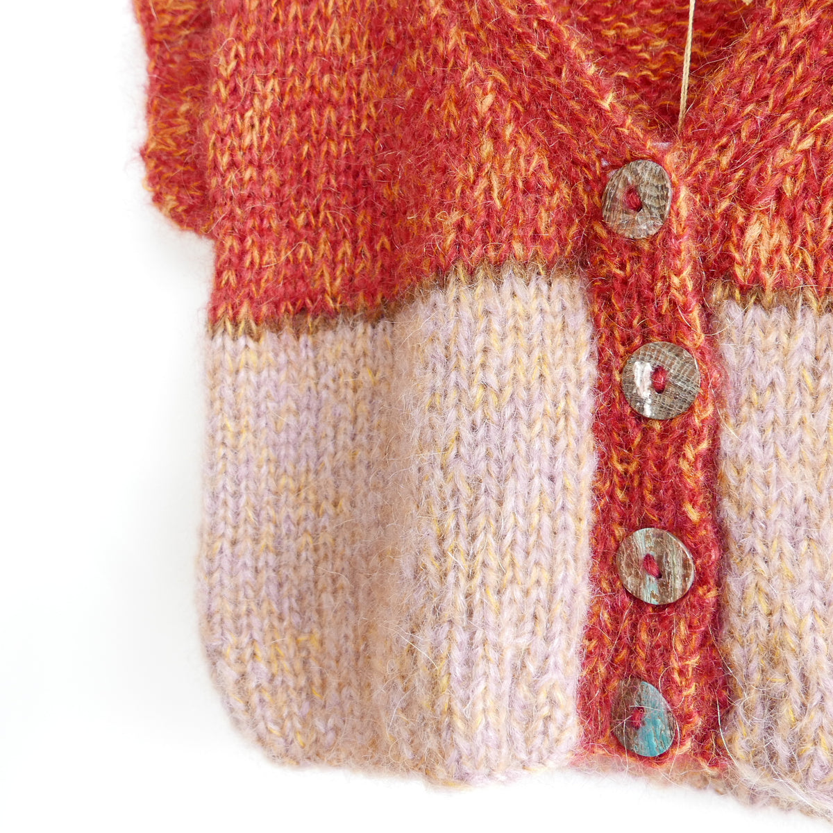 Hand knitted vest - Paprika