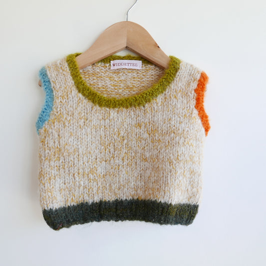 Hand knitted vest - Tangy Fruit