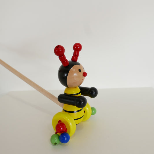 Wooden Push Along Bumble Bee