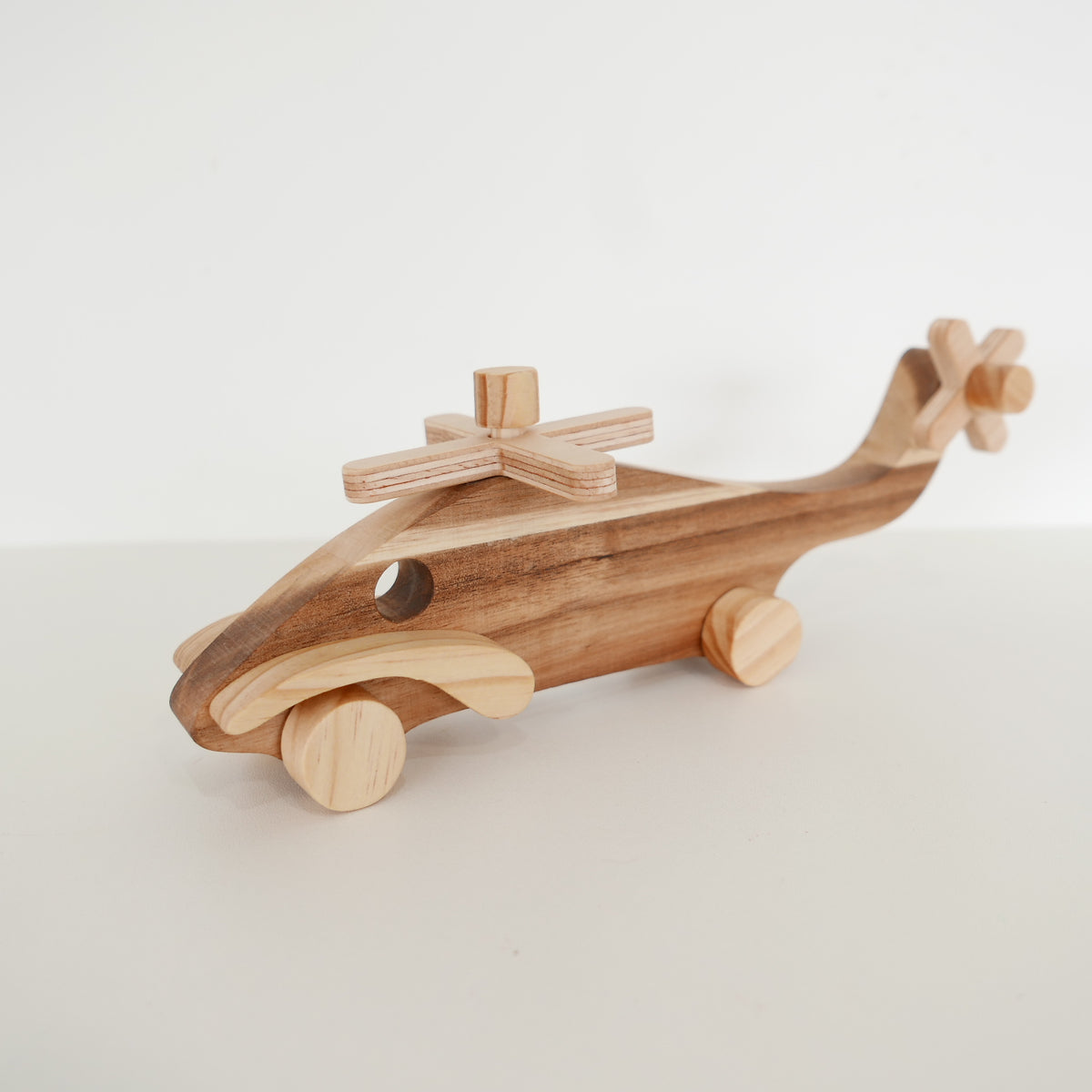 Large Wooden Helicopter