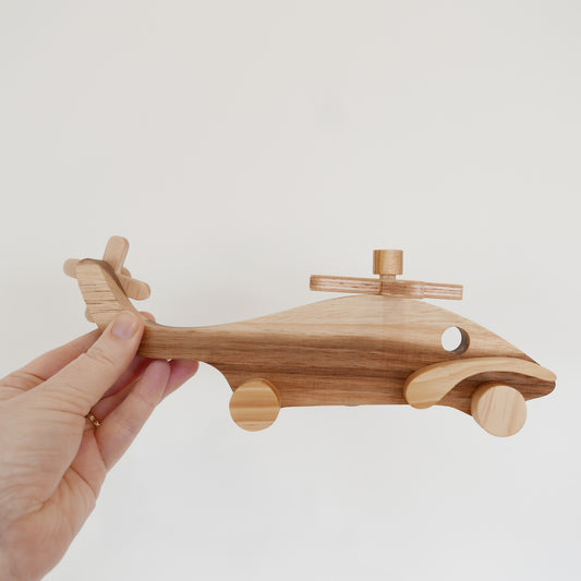 Large Wooden Helicopter