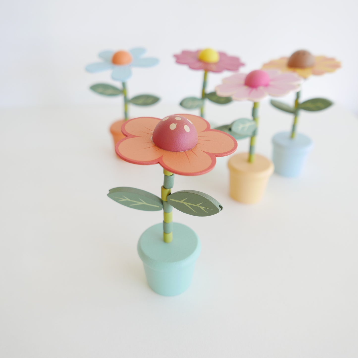 Push Puppet Flower press to drop