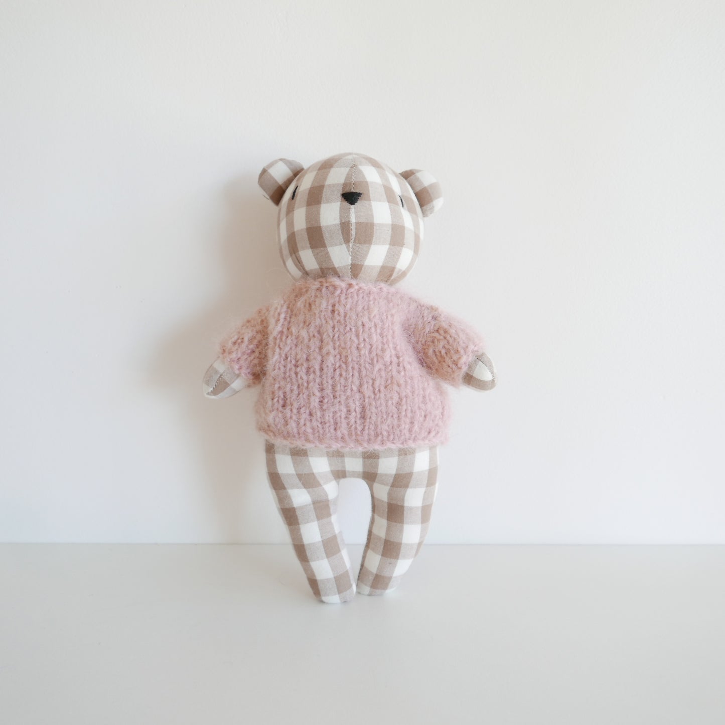 Sweet Bear - Gingham + Light Pink
