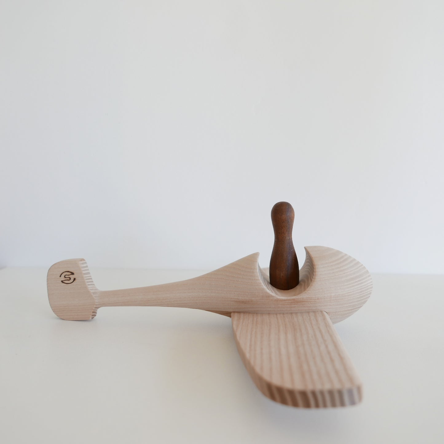 Wooden Aeroplane with a Figurine