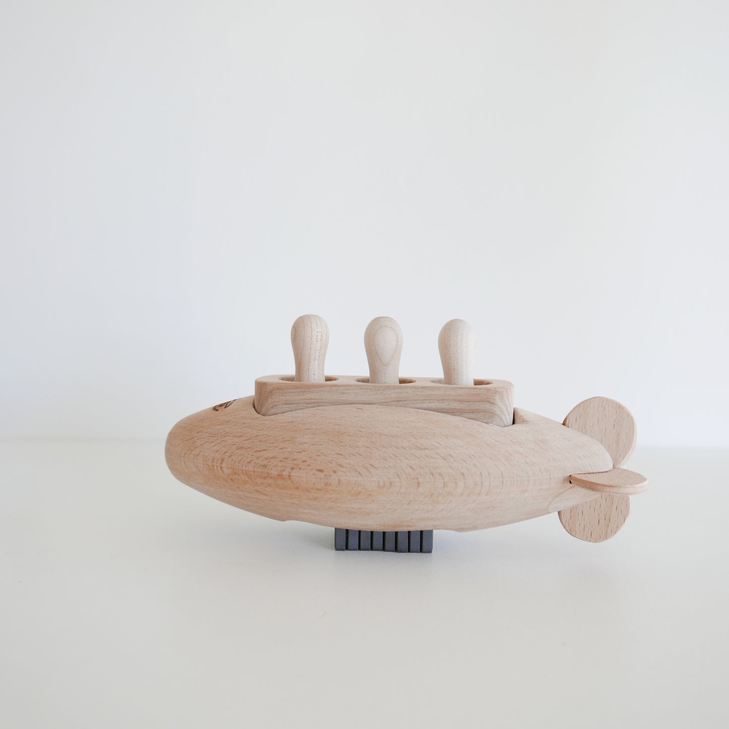 Wooden Submarine with figurines Handmade